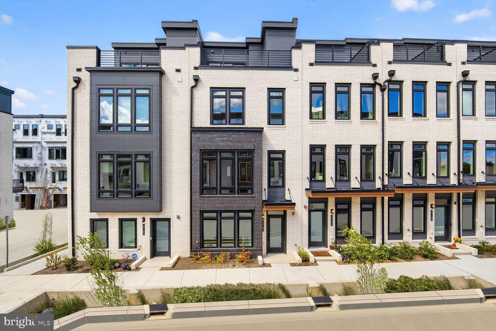 a front view of a building with street street