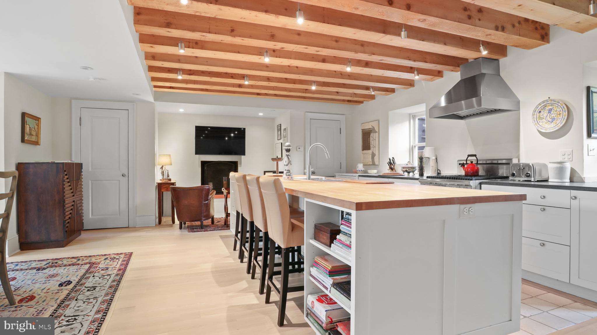 3310 R Street Northwest Washington, DC 20007 - Photo 8 of 31 Exposed beams adorn the kitchen