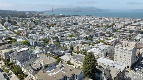 an aerial view of multiple house