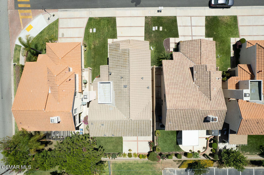 985 Brandon Avenue Simi Valley, CA 93065 - Photo 40 of 40 an aerial view of a residential apartment building with a yard