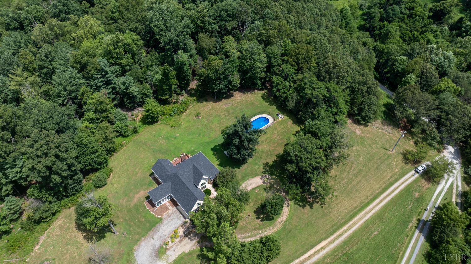 549 Thrashers Creek Road Amherst, VA 24521 - Photo 62 of 66 an aerial view of a house