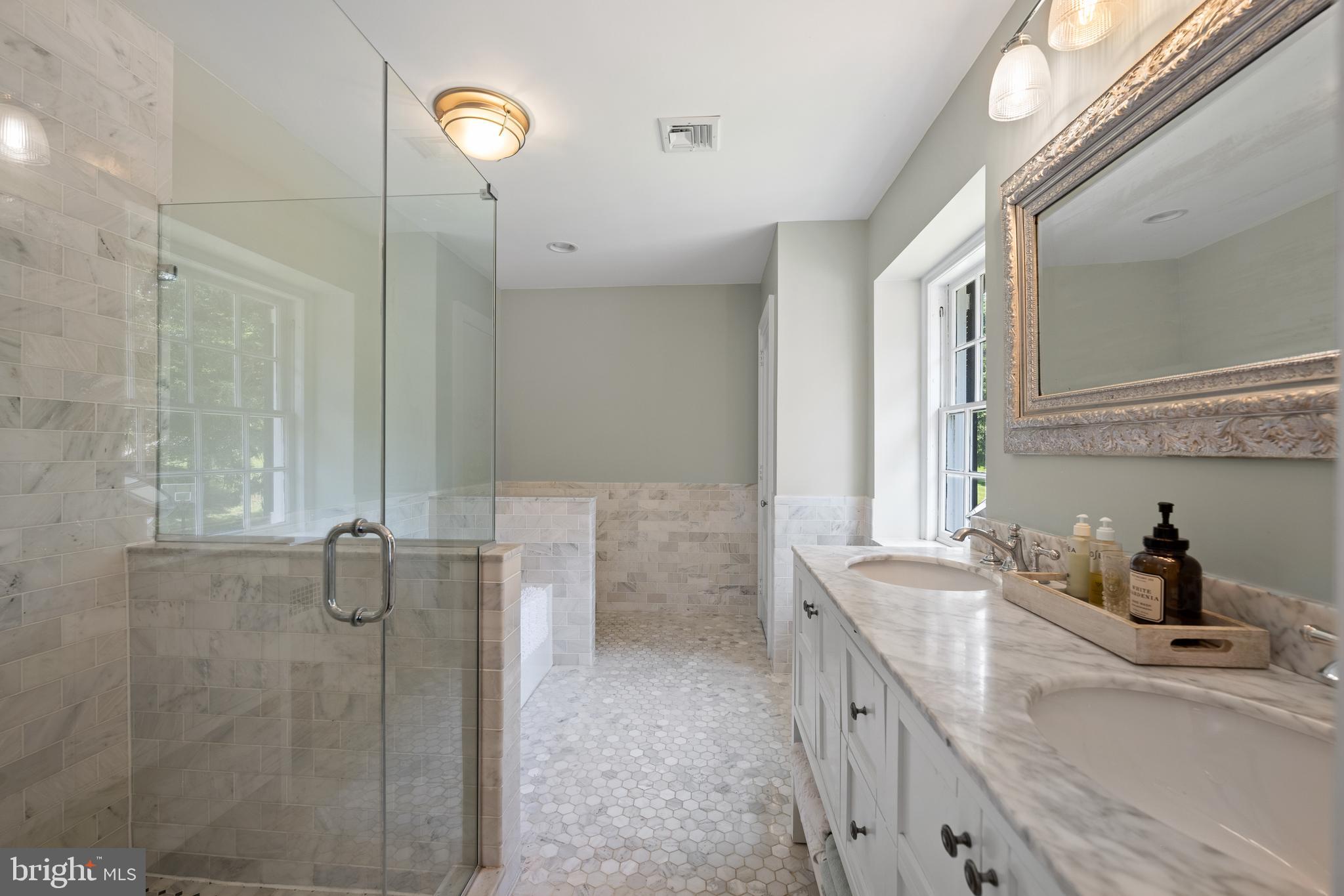 1740 Lenape Road West Chester, PA 19382 - Photo 33 of 91 Renovated Primary Bathroom with Walk-in Shower