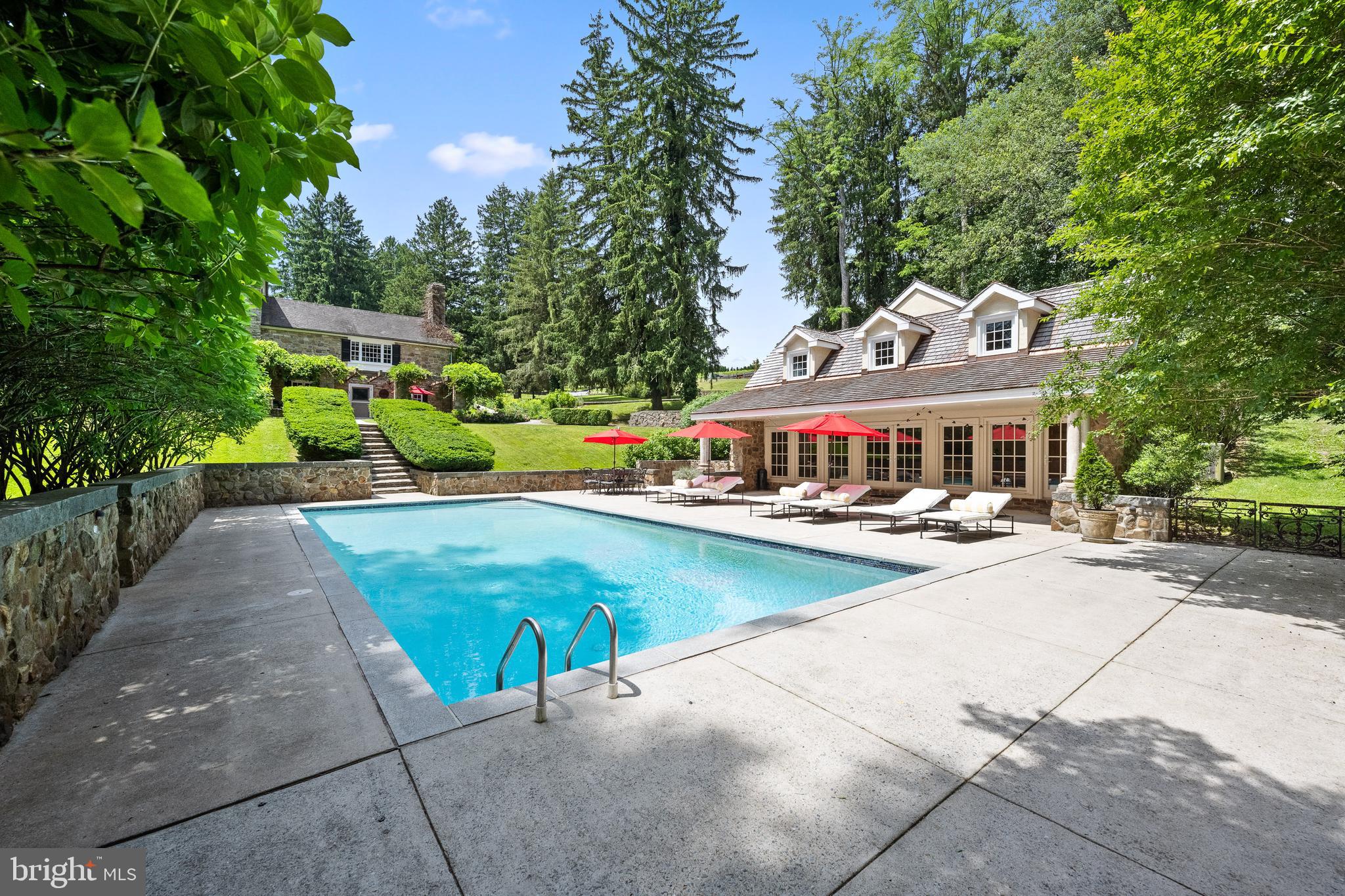1740 Lenape Road West Chester, PA 19382 - Photo 54 of 91 Lovely View of House from the Pool