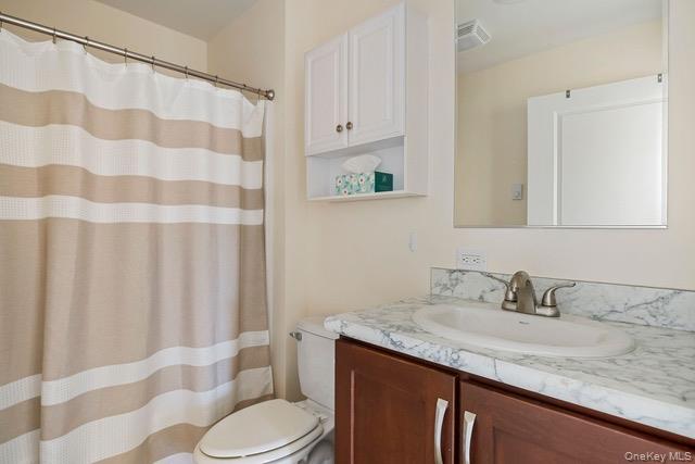 130 Hanley Road Fleischmanns, NY 12430 - Photo 19 of 39 a bathroom with a granite countertop sink and a mirror