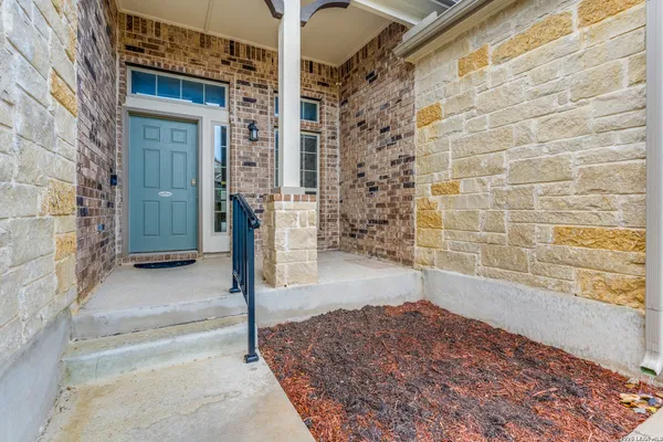 a house view with a garden space