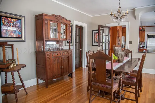 a view of a kitchen from the hallway