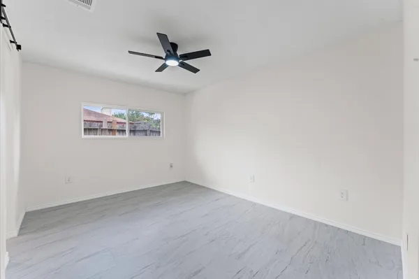 an empty room with a window