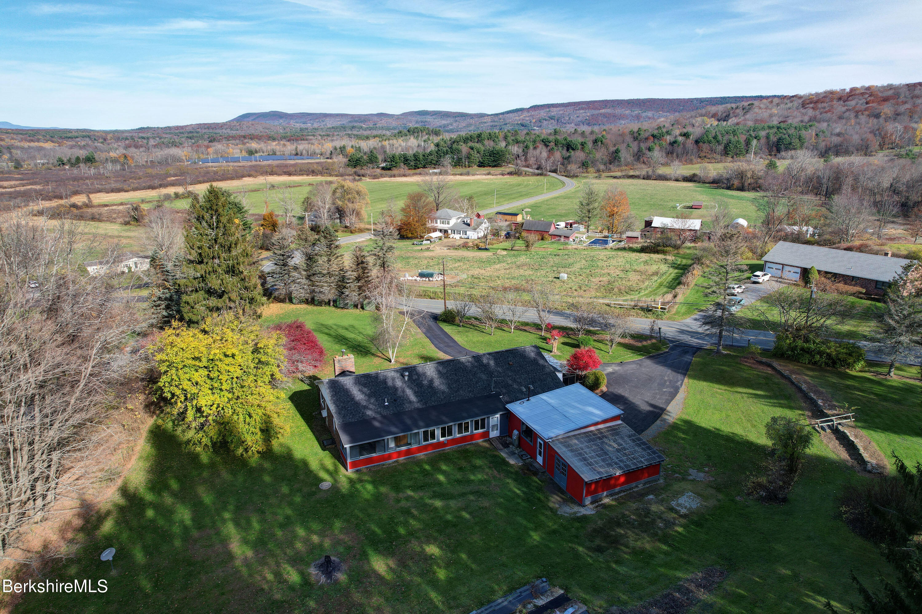 34 West Center Road West Stockbridge, MA 01266 - Photo 26 of 30 an aerial view of a house with a garden and lake view
