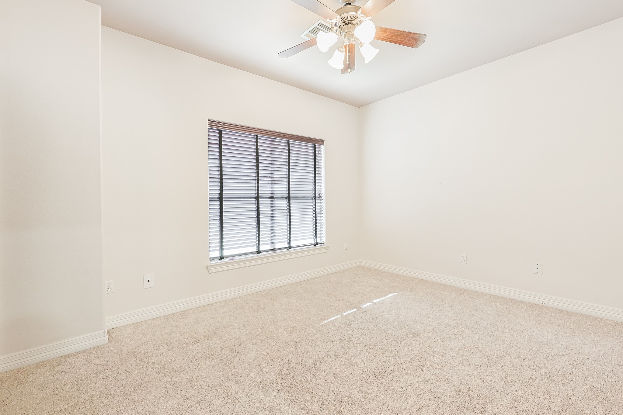 2540 Prospect Street, Unit C Houston, TX 77004 - Photo 24 of 31 an empty room with a chandelier fan and windows
