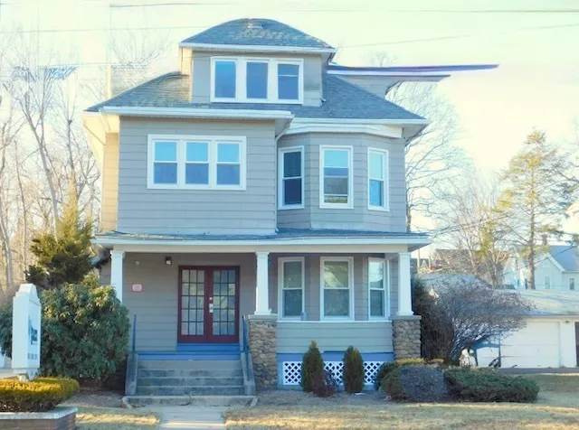a front view of a house