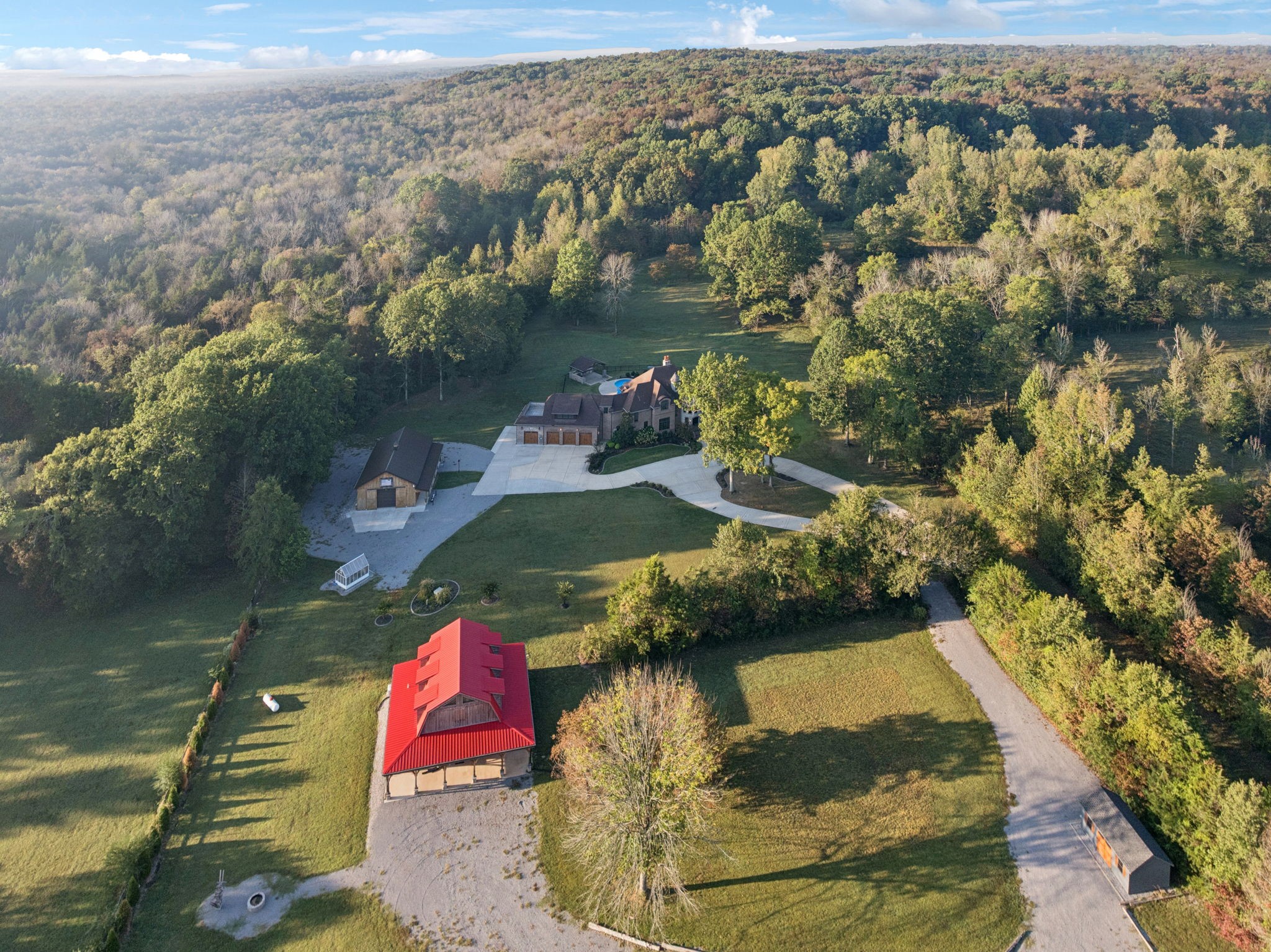 1856 Mires Road Mount Juliet, TN 37122 - Photo 16 of 93 an aerial view of a house with a yard and lake view