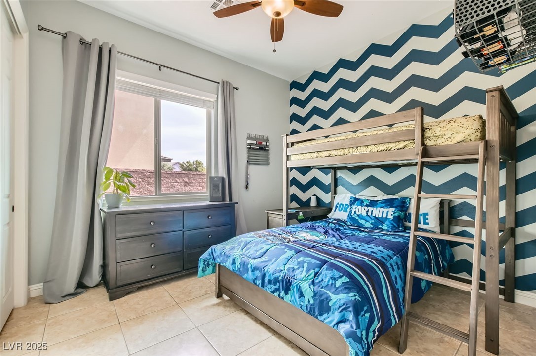 7404 Eggshell Drive North Las Vegas, NV 89084 - Photo 21 of 39 Bedroom #3 with light tile patterned floors and ce