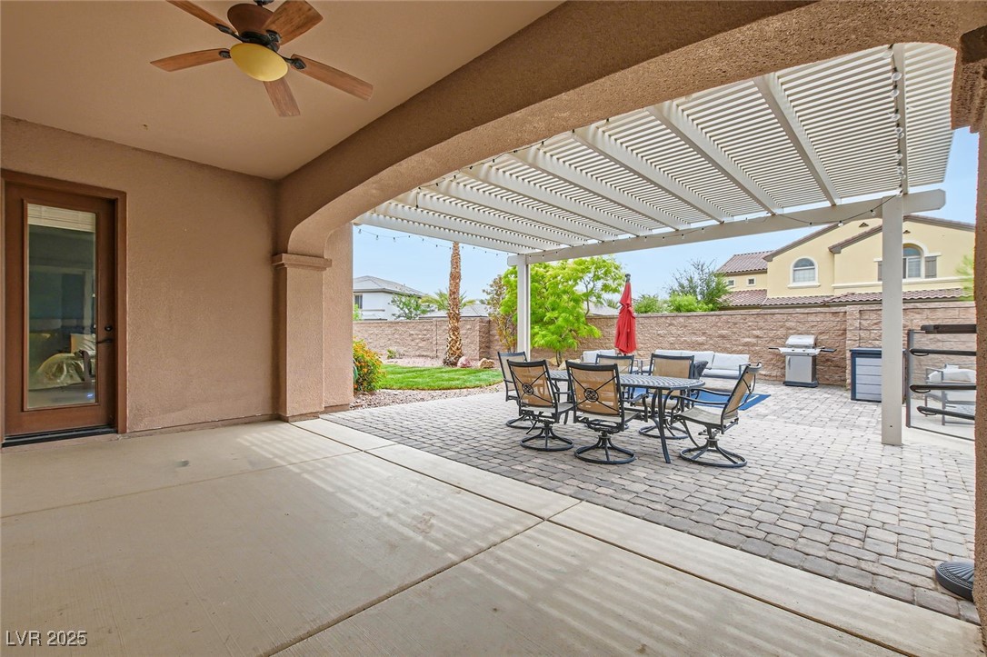 7404 Eggshell Drive North Las Vegas, NV 89084 - Photo 25 of 39 View of covered patio with pergola, outdoor dining