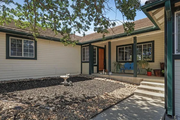 a front view of a house