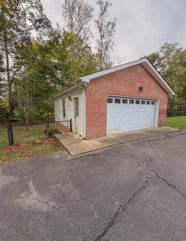 a view of backyard of house