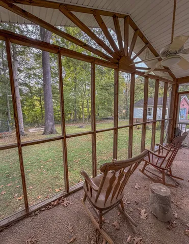 a room with furniture and windows