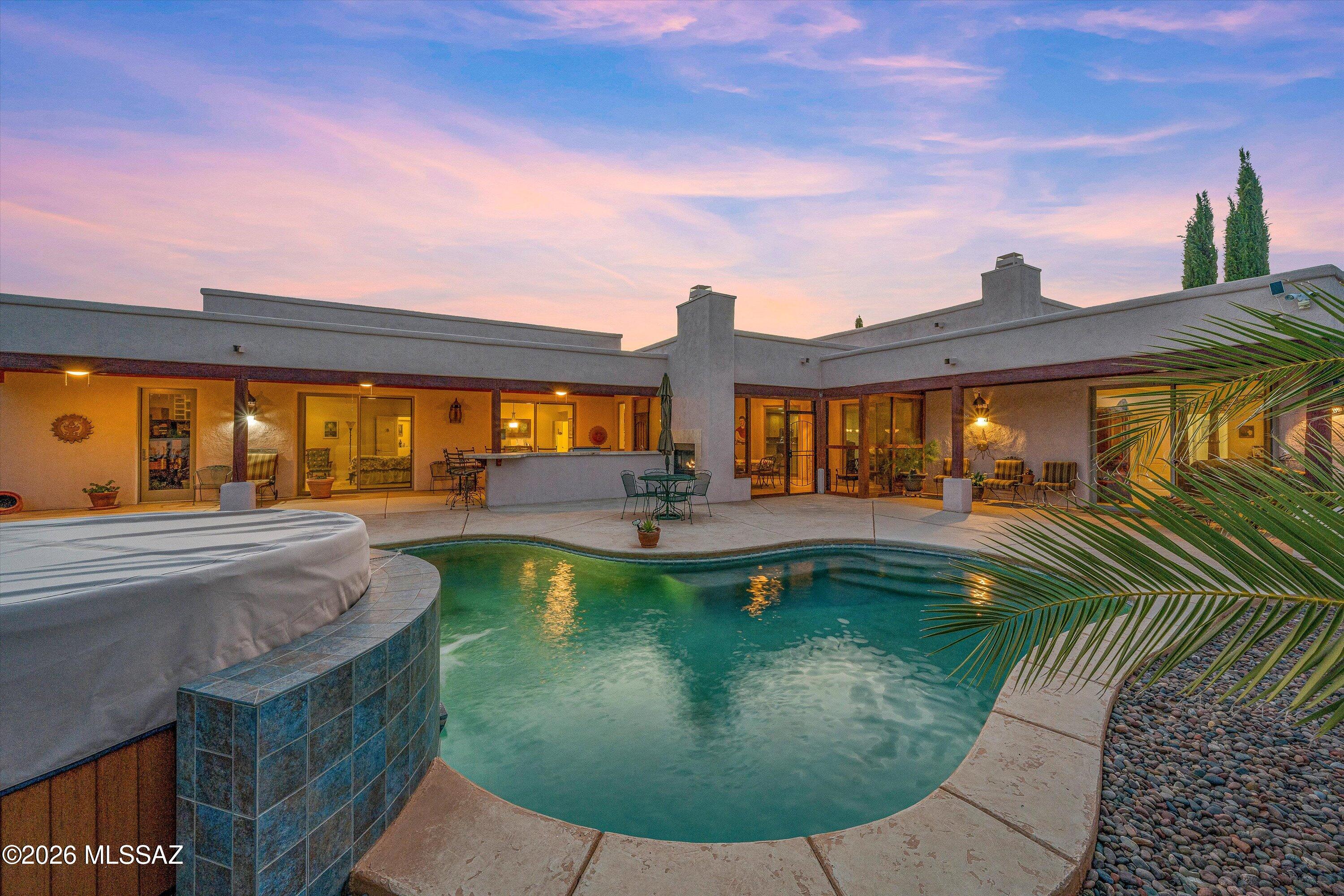 4677 East Rail N Road Tucson, AZ 85739 - Photo 4 of 48 Access backyard, pool area from two en-suites, living room, screened porch or recreation room