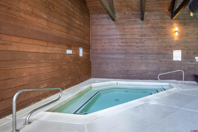 a bathroom with a tub