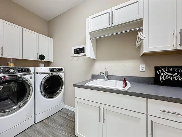 a view of a golf course with a lake