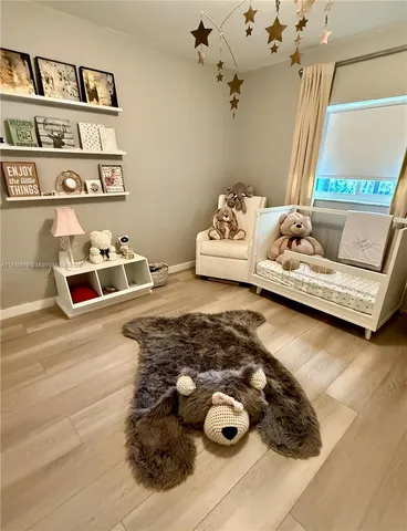 a living room with furniture and decor