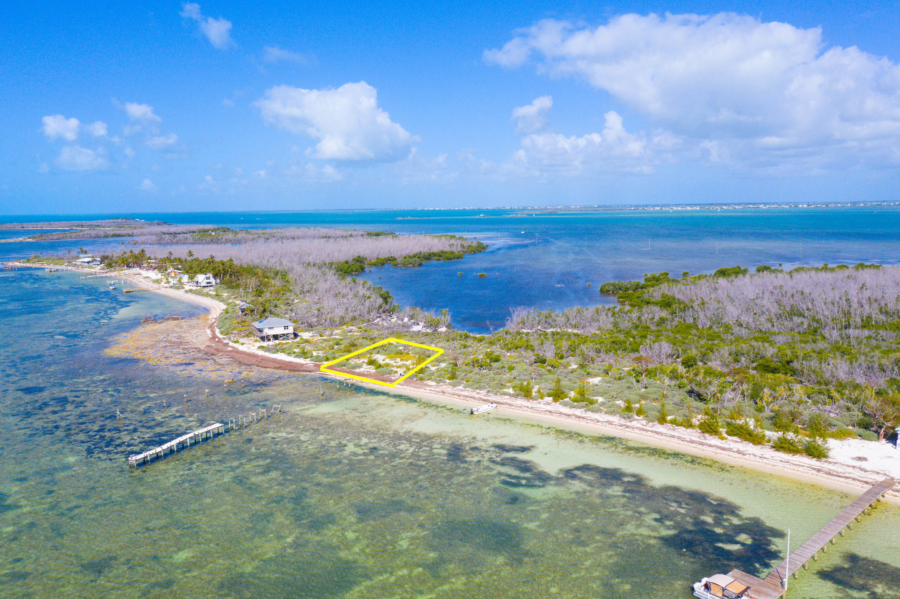 a view of a lake with a beach