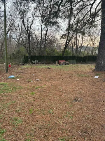 a backyard of a house with lots of green space