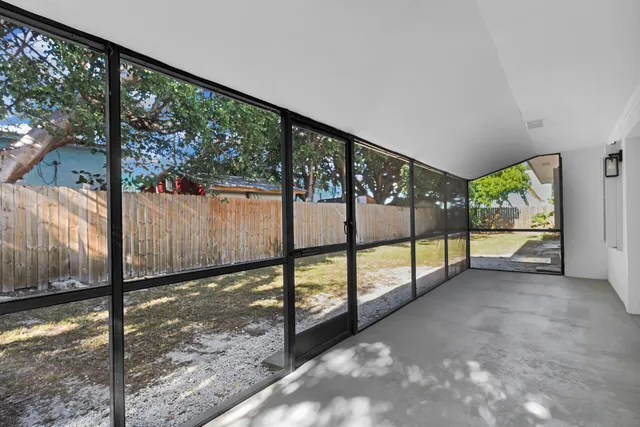 a backyard of a house