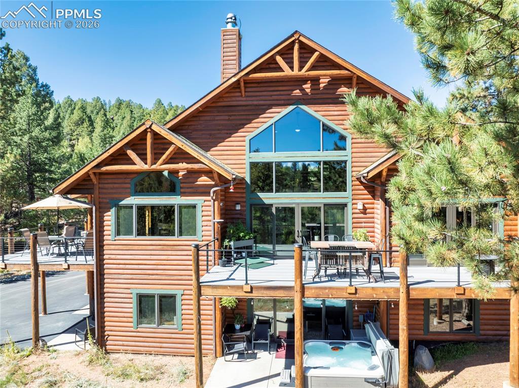 80 Feldspar Road Florissant, CO 80816 - Photo 2 of 31 This one has it all! Mountain cabin feel, multiple decks to enhance outdoor living, hot tub, views, acreage...even a lower level apartment!