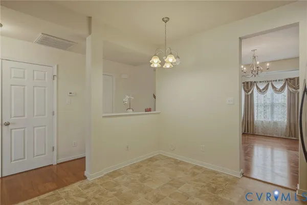 an empty room with a window