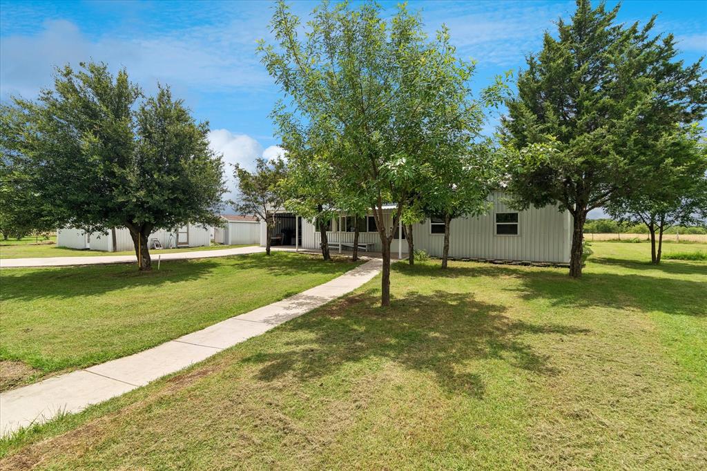 3007 McReynolds Road Sanger, TX 76266 - Photo 17 of 39 Expansive front yard featuring mature trees and a concrete walkway leading to the residence