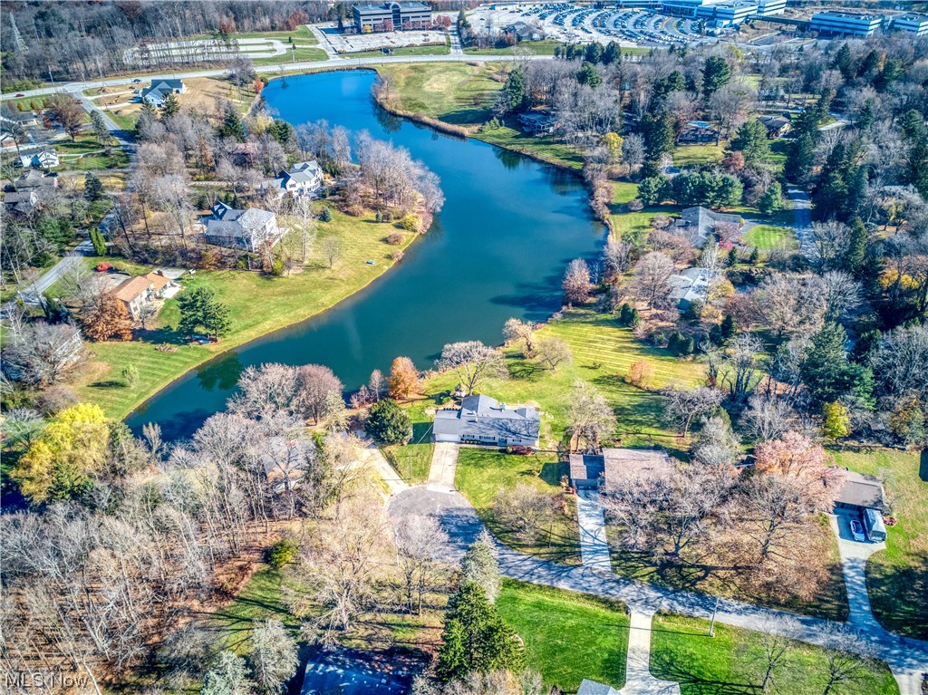 222 Hickory Road Akron, OH 44333 - Photo 1 of 9 Aerial view featuring a water view