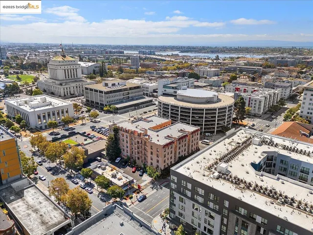 an aerial view of a city