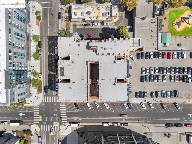 a view of city with tall buildings