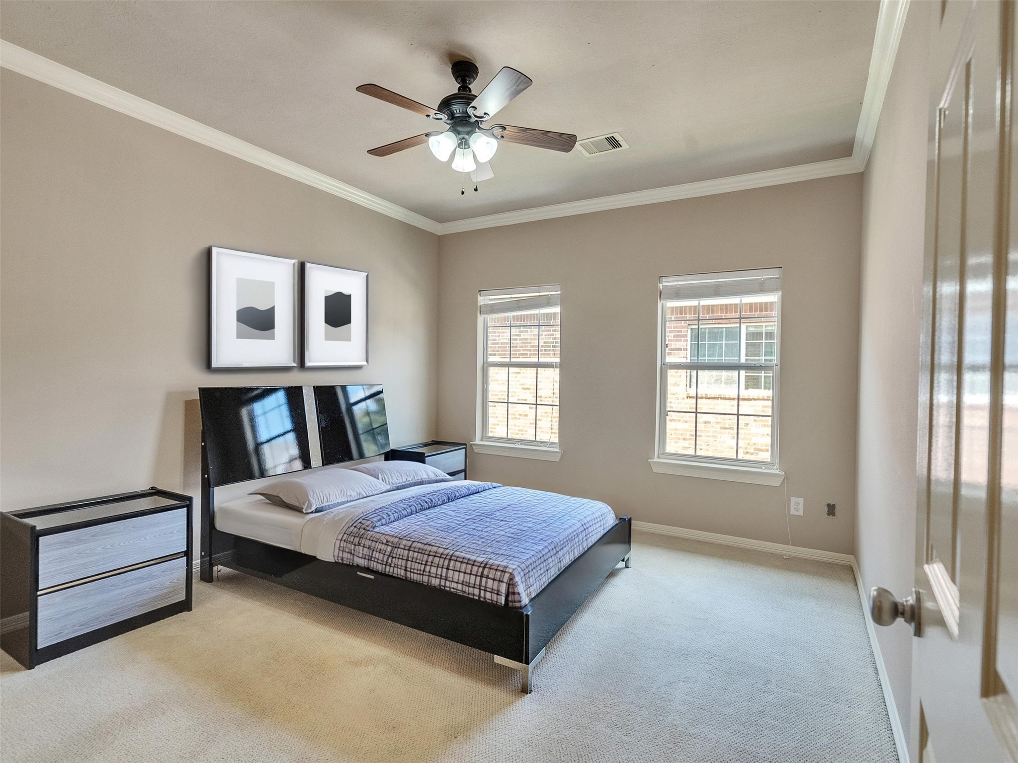 1502 Olive Place Houston, TX 77077 - Photo 23 of 35 a spacious bedroom with a bed next to a window