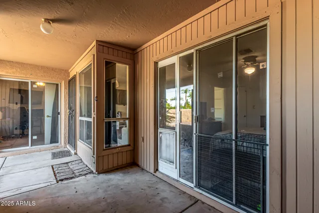 a view of front door