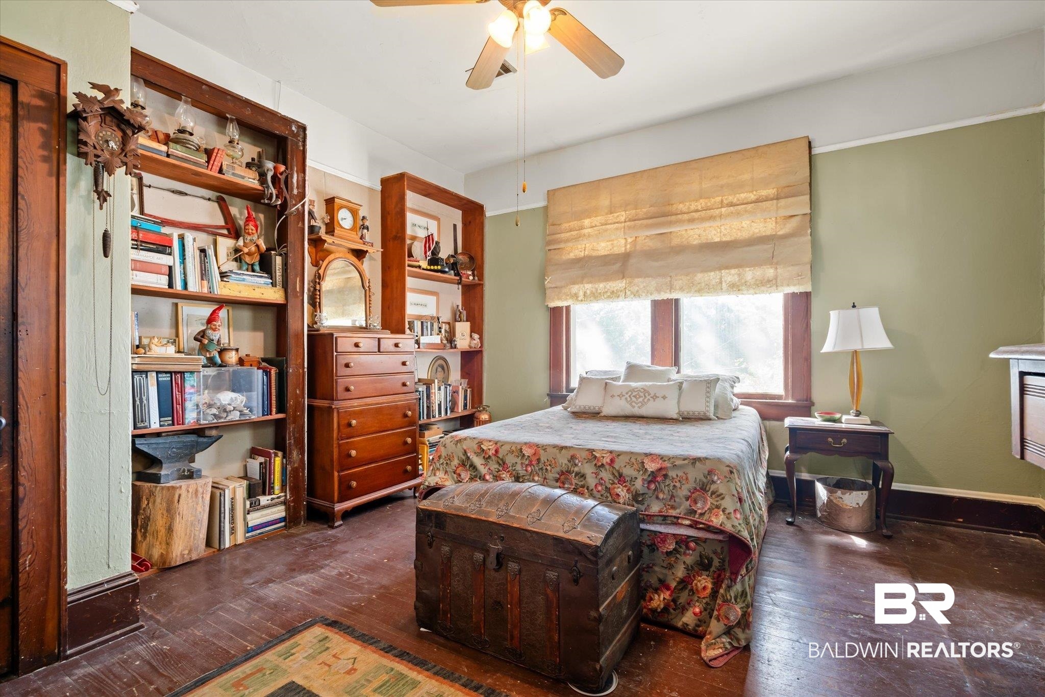 12 Lebaron Street Mobile, AL 36602 - Photo 25 of 37 Bedroom with ceiling fan and dark hardwood / wood-style flooring