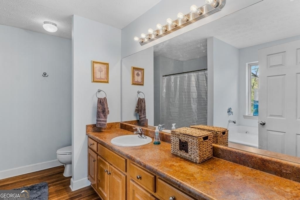 80 Upper Caldwell Road Bowdon, GA 30108 - Photo 16 of 33 a spacious bathroom with a double vanity sink and a mirror
