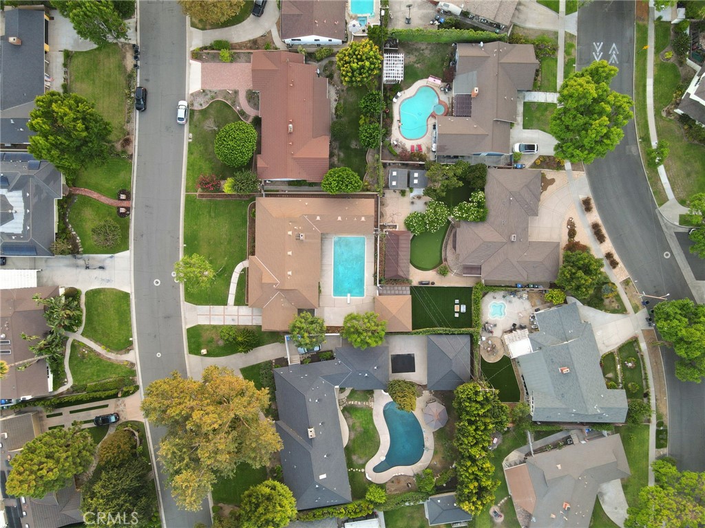 1101 Sharon Road Santa Ana, CA 92706 - Photo 49 of 53 Birds eye view, dark green grass is the way back yard.