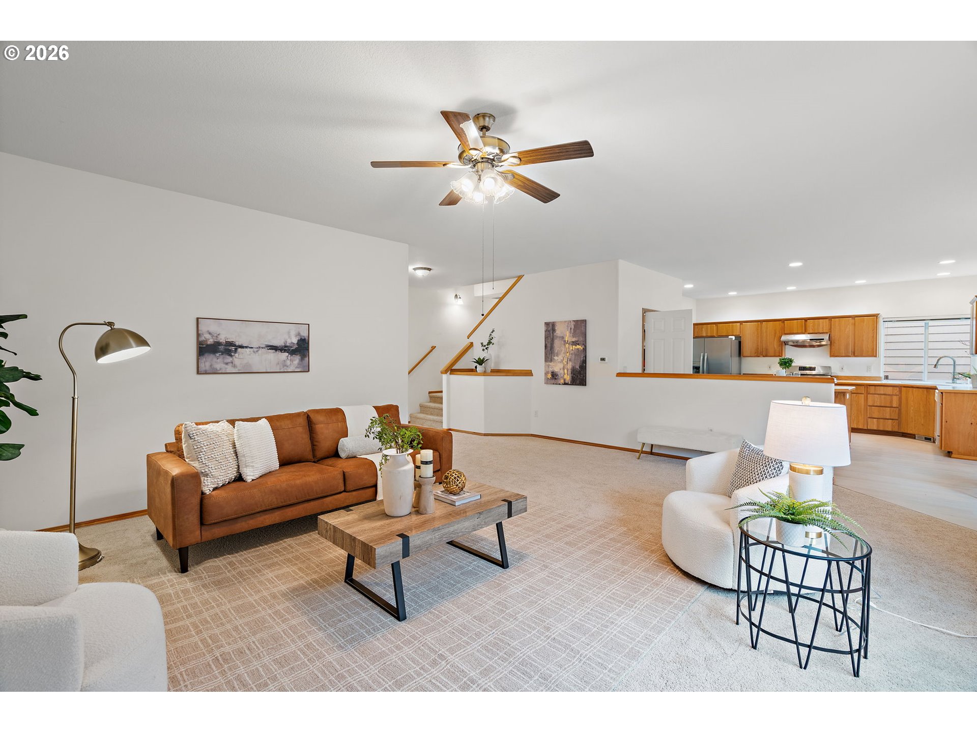 15460 Southwest 145th Terrace Tigard, OR 97224 - Photo 14 of 45 a living room with furniture and kitchen view