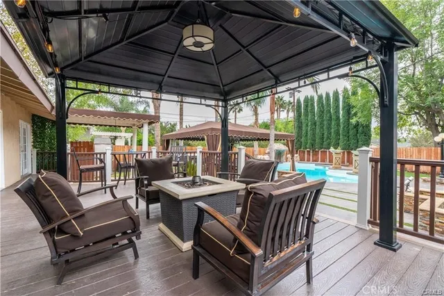 a view of outdoor space with seating