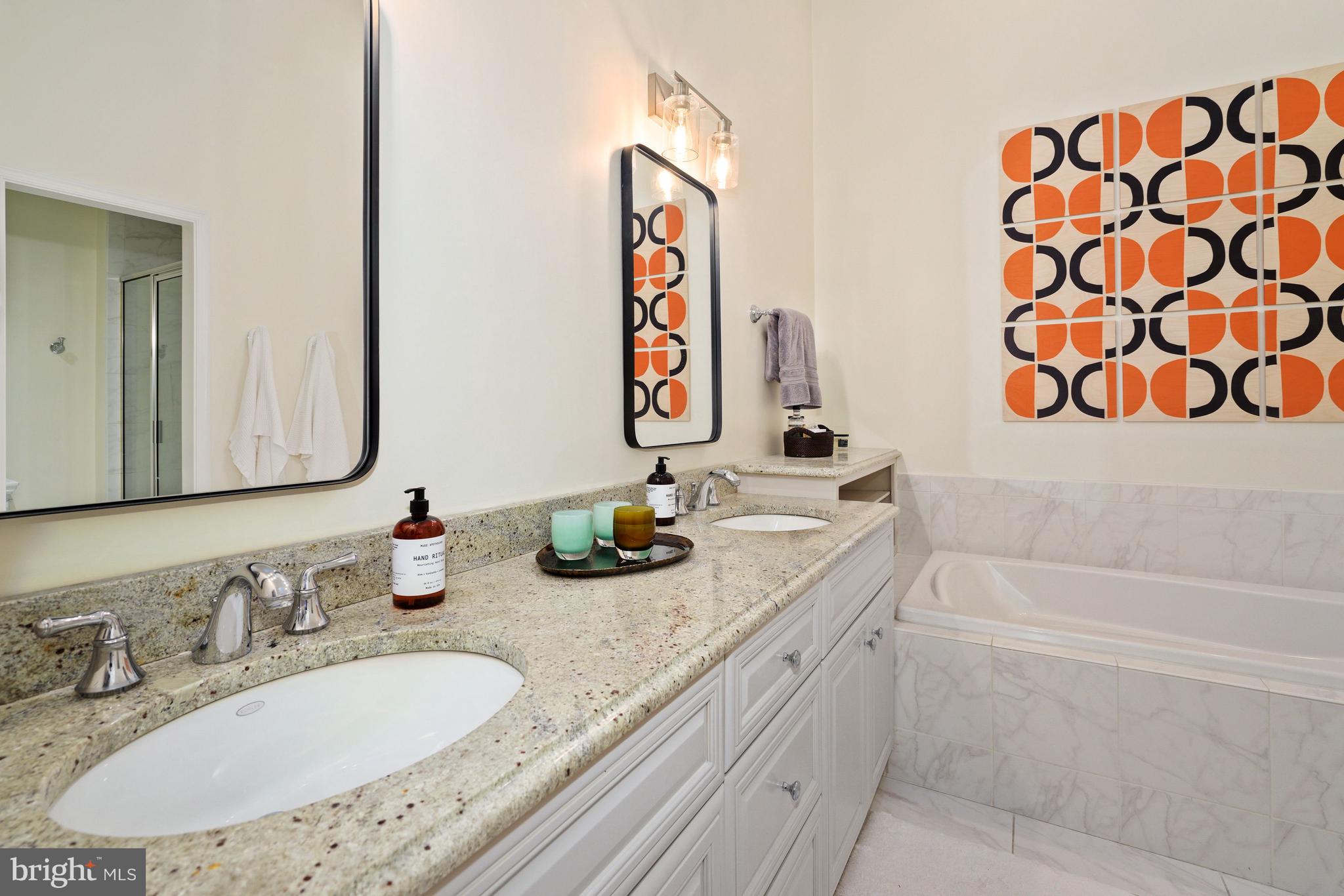 3644 Reservoir Road Northwest Washington, DC 20007 - Photo 14 of 28 Primary Bath w/ Double Vanity