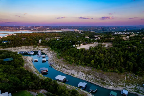 an aerial view of a city