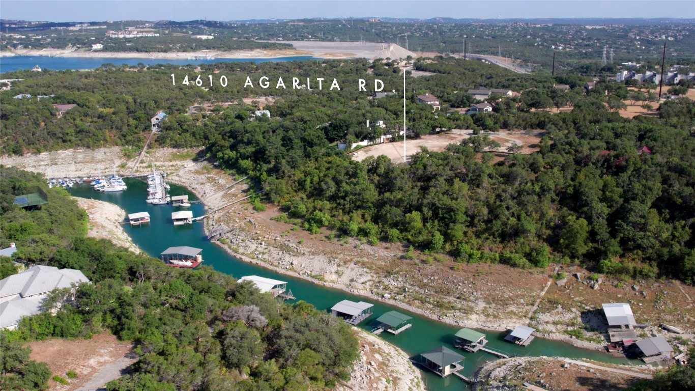 14610 Agarita Road Austin, TX 78734 - Photo 7 of 35 an aerial view of residential building with outdoor space and river