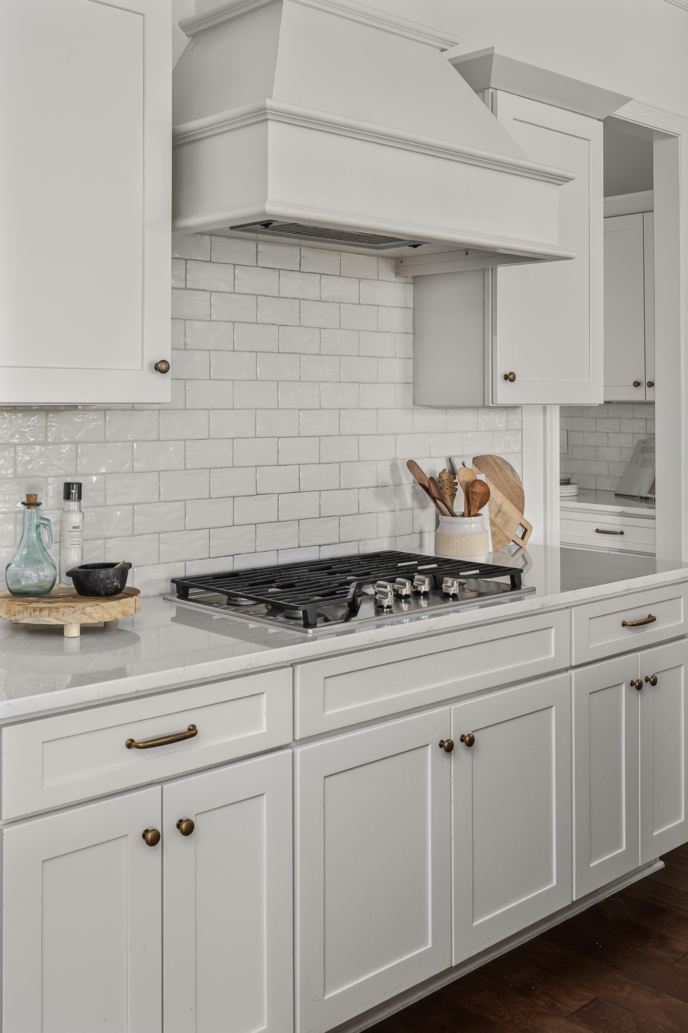 449 River Bluff Drive Franklin, TN 37064 - Photo 18 of 51 a kitchen with white cabinets and appliances