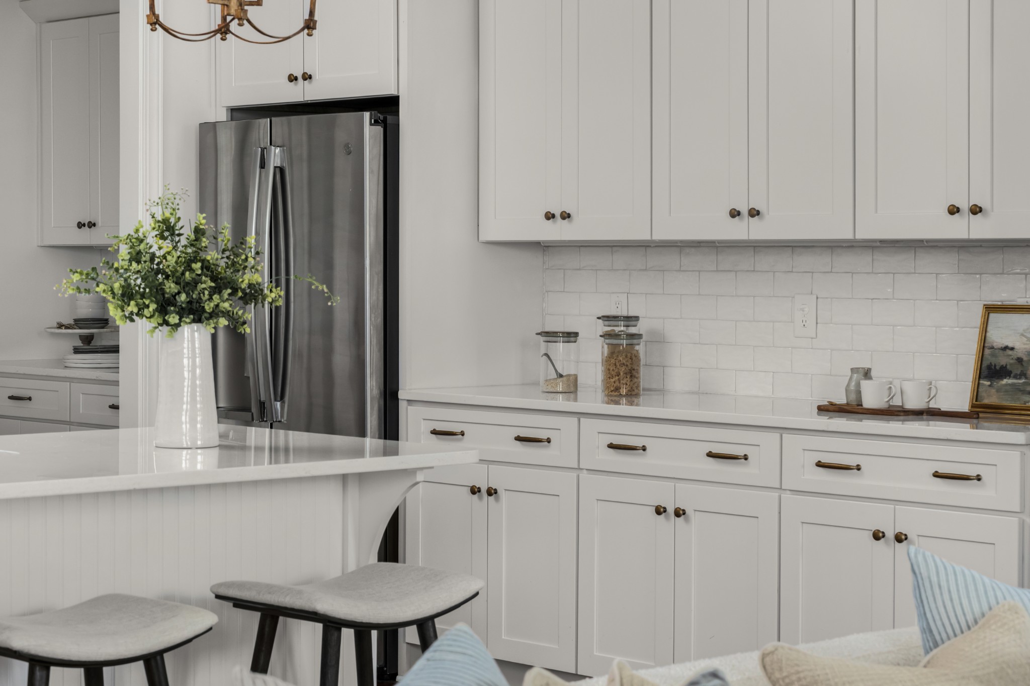 449 River Bluff Drive Franklin, TN 37064 - Photo 19 of 51 a kitchen with white cabinets and a sink