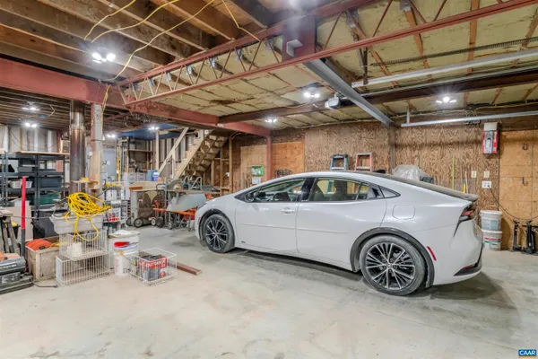 a view of a yard with trees