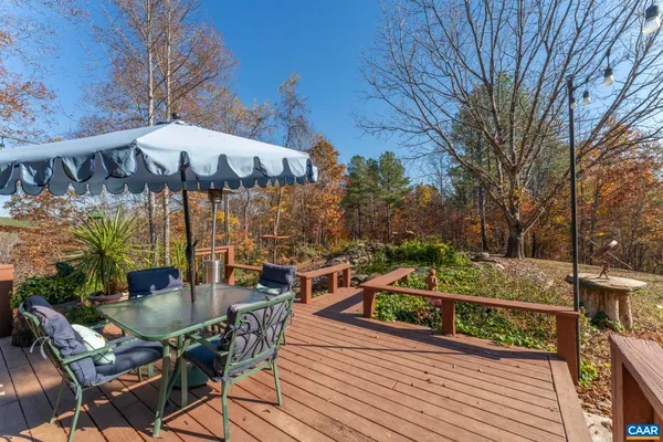 a view of a yard with a tree