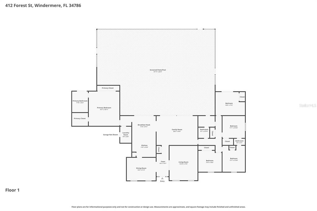 412 Forest Street Windermere, FL 34786 - Photo 24 of 34 a picture of floor plan