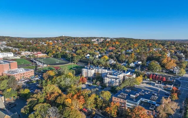 an aerial view of multiple house