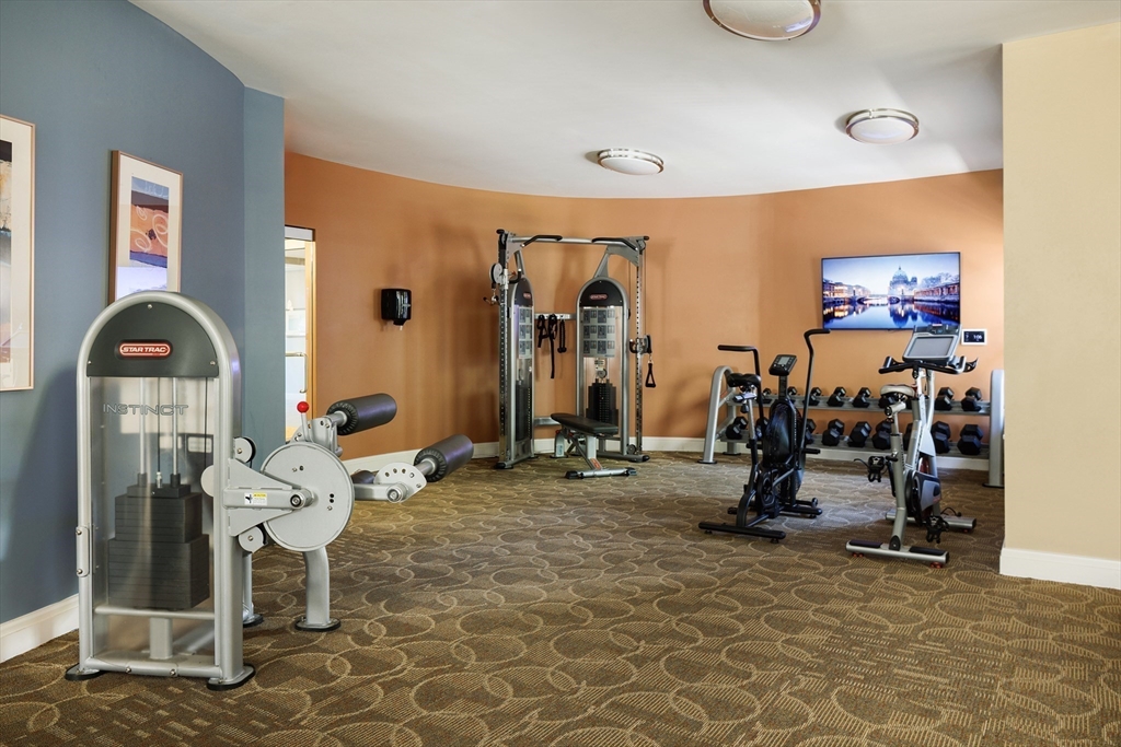 30 Mill Street, Unit 105 Arlington, MA 02476 - Photo 10 of 33 a view of a room with gym equipment
